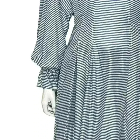 Rachel Comey Clipse Dress Size 6 Silk Blend Striped Midi Maxi Pocketed Chic - Picture 3 of 10
